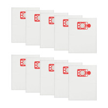 10er-Pack, einfach zu installierende Staubsaugerbeutel,-Rot