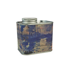 Boîte de scellage Vintage en fer blanc, pot de stockage de-C