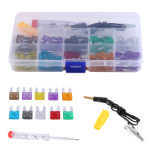 Mini kit assortimento di fusibili a lama, kit assortimento di fusibili, 100 pezzi di fusibili di ricambio, gamma 2A-35A, struttura in lega di zinco,