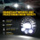 Conjunto de farol de LED para motocicleta com luz alta e baixa, farol de LED de 7 polegadas com luz branca brilhante e pisca integrado, encaixe 6