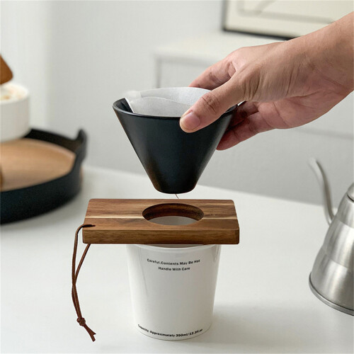 Portable Porcelain Pour Over Coffee Filter Reusable Coffee 2