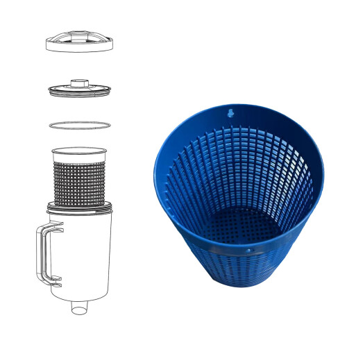 Filter Basket Replacement Basket Pool Strainer Basket-White 2