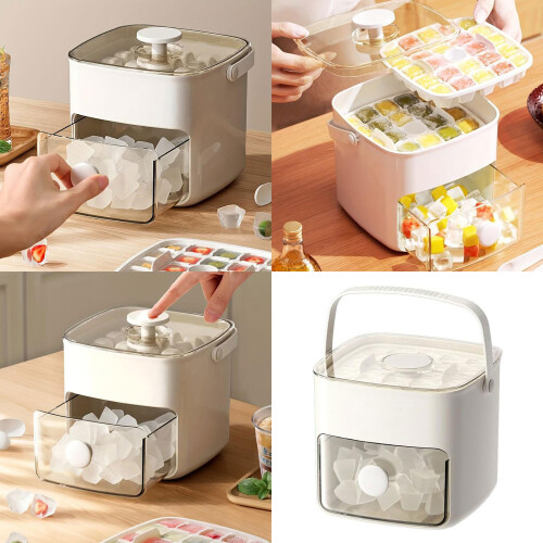 Flexible Ice Cubes Maker Ice Cubes Tray with Convenient Lid Ice 1