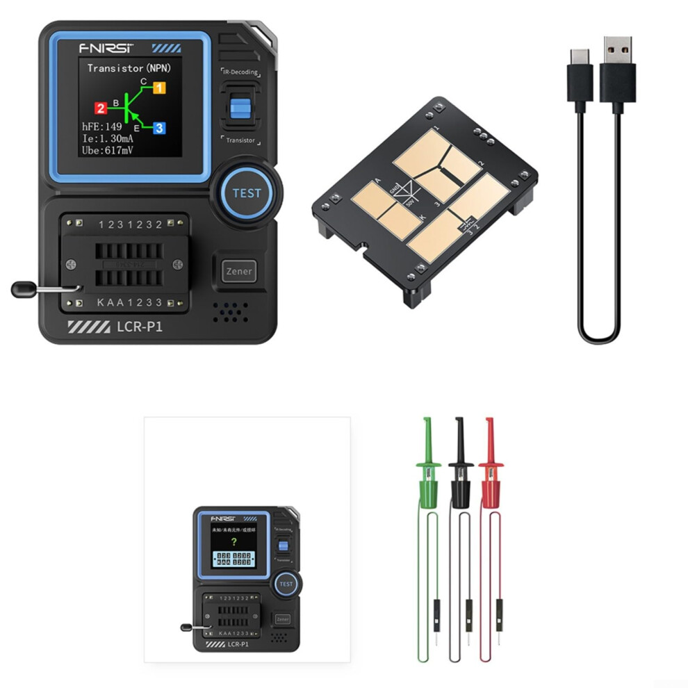 Transistor Tester, Lcrp1 Transistor Tester, Diodes Transistor Capacitor Resistance Meter 9365049541763