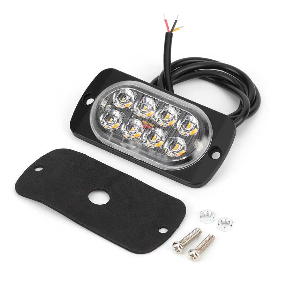 Emergency Strobe Lights Flashing Mode Super Bright Universal Fit High Visibility Waterproof Led Warning 12V 24V Energy Saving Long Amber/Light 9139052884632