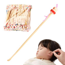 Cute Wooden Ear Spoon, Earwax Remover Earpick Tool, Ear Cleaning Tools, Earwax Removal Kit, Cute Doll Head Ear Spoons for Children's Ear Care