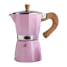 Aluminum Alloy Stovetop Espresso Coffee Maker Machine-Pink