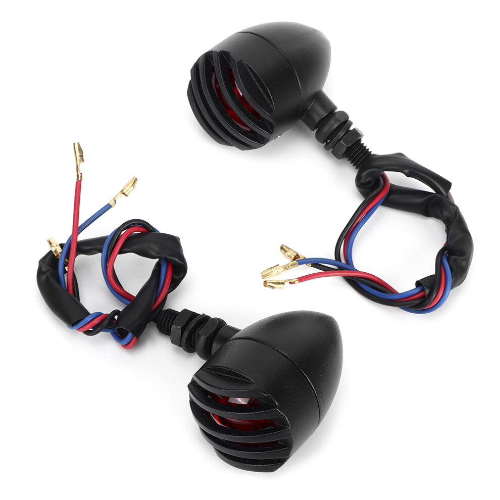 Waterproof Motorcycle Blinkers Led Turn Signals W/ Durable Construction & 3-Wire Connection, Universal Fitment 4 Harley Honda Yamaha Bobbers Amber 9139052884854