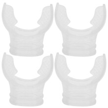 Transparent Silicone Snorkel Mouthpiece, 4 Pieces, Ushaped Design, NonToxic
