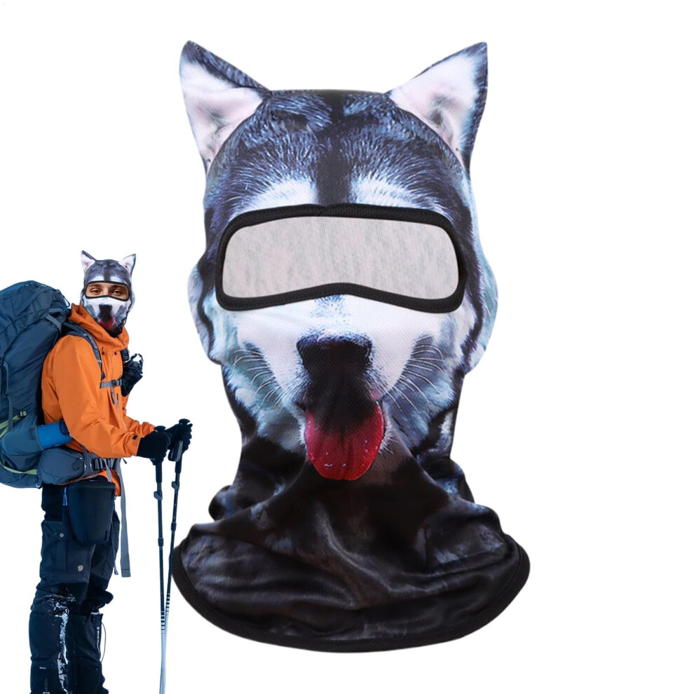 Animal Print Face Cover, Animal Protection Mask Cute Animal Print Breathable Mask Sunproof, Windproof Dustproof Cover With Ears For Fishing 9365049542210