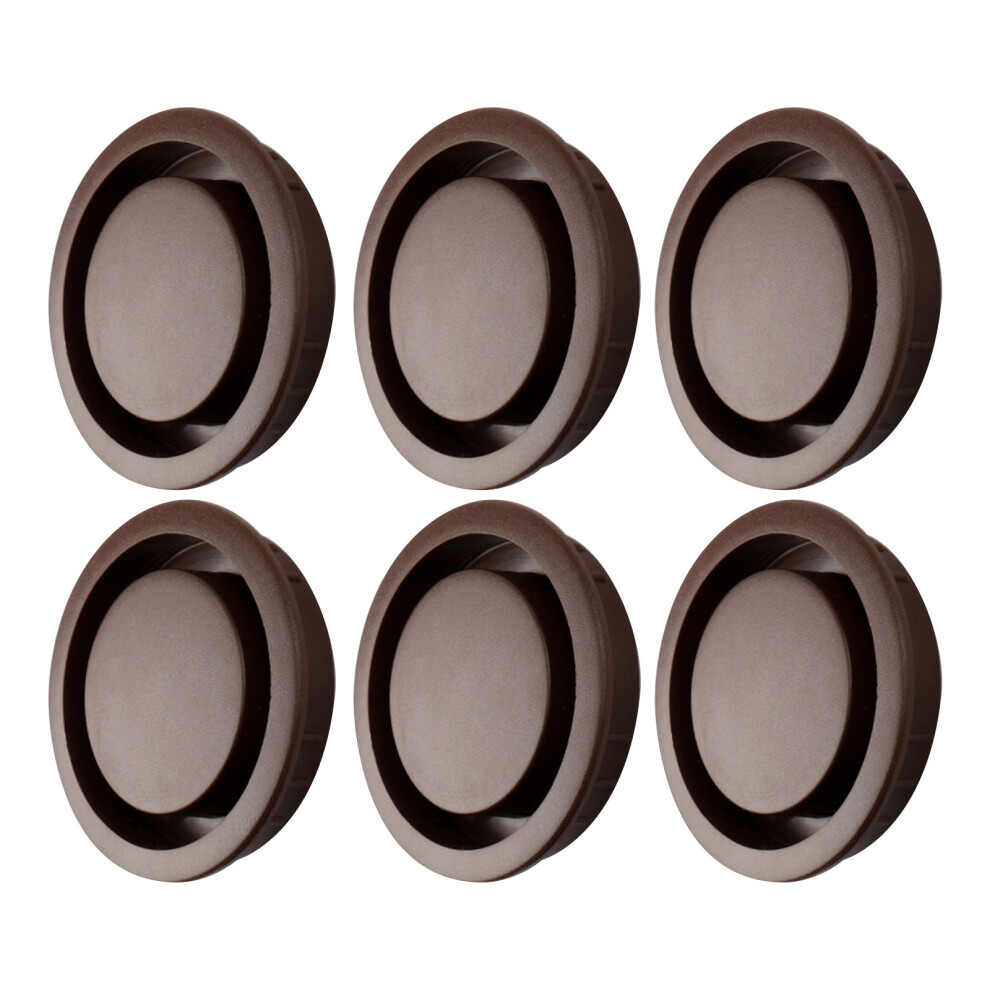 6Pieces Kitchen Stove Vent Covers Prevents Dust-Brown 7732000396007