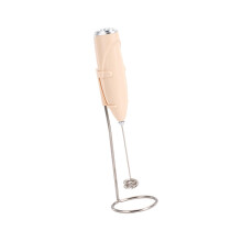 Small Electric Whisk Easy to Clean Milk Frother Wand -apricot