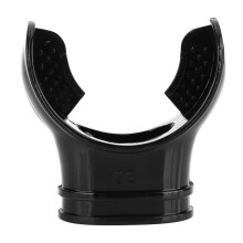 Professional silicone mouthpiece for diving, standard durability, comfortable, transparent, black for diving (Black)
