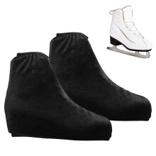 Ice Skate Covers Flannel Skateboard Boot Covers Flannel Ice Skate Covers for Ice Skates Elegant Protection Artistic Skating black 3