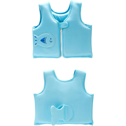 children's life jacket with adjustable straps and buoyancy support  blue 2
