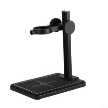 Stable microscope stand for smooth adjustments and enhanced viewing experience (black)
