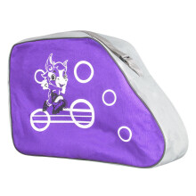 Roller Skate Bag, 38 x 15 x 28 cm, Breathable Figure Skating Bag, Adjustable Backpack Purple