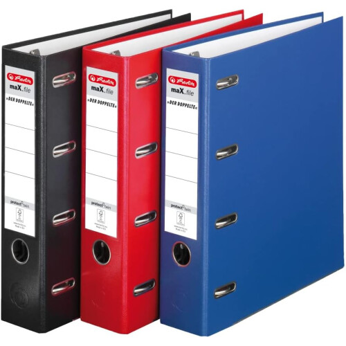 max.file Protect A4 DoubleLever Arch File  Black 2