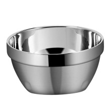 Edelstahl rice bowl Insulated soup bowl Unbreakable noodle bowl Ramen Silver 13X13X9.5CM
