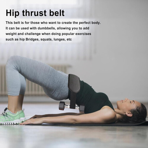 Hip bridge belt with dumbbell  Robust strap for training, squats, leg strengthening 1
