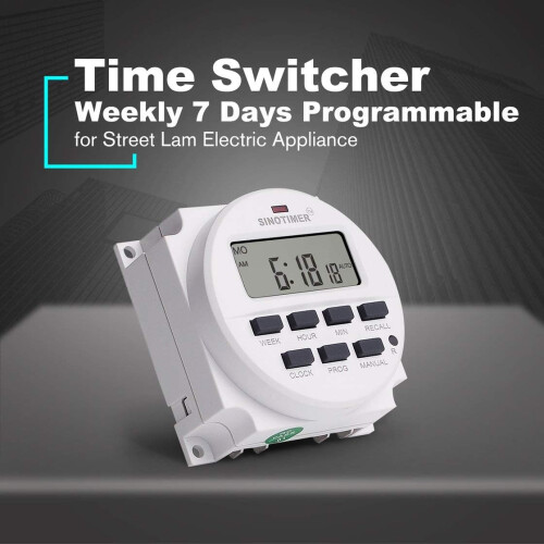 Sinotimer 5V Weekly 7Day Programmable Digital Timer Control with Countdown, Recall, and Cancel Functions for Electrical Devices 1