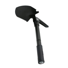 Folding Shovel Garden Camping Foldable Multifunctional Black Alloy Steel