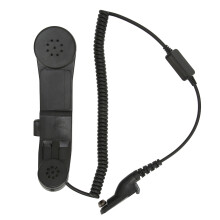 Microfono a cornetta in stile militare, suono nitido, design portatile, custodia in TEP, altoparlante per le tue esigenze radio.