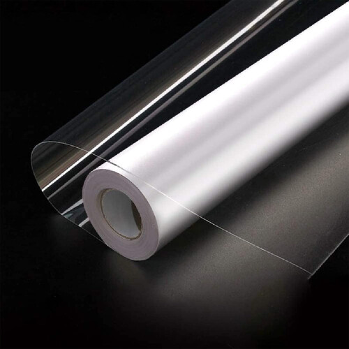 Clear Cellophane Wrap Roll, Durable Cellophane Roll Folded at Half Width for Space-Saving Storage, Waterproof Material Ensures Long-Term Durability an