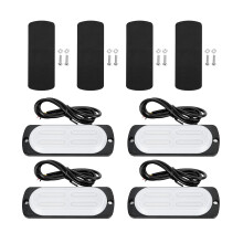 Luce di emergenza per auto, luce stroboscopica super luminosa con alloggiamento in lega di alluminio, faro di emergenza per camion e veicoli, luce