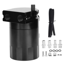Separator de ulei cu deflectoare, recipient universal pentru colectarea uleiului, construcție din aluminiu, design reutilizabil, protecție motor,