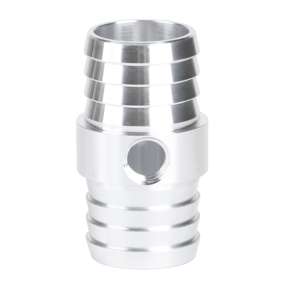 Hose Barb Splice Coupler W/ Integrated Npt Steam Port Strong Corrosion Resistance Machined Aluminum Finish Aerospace Grade Repair Fitting 4 Radiator 9139052872929