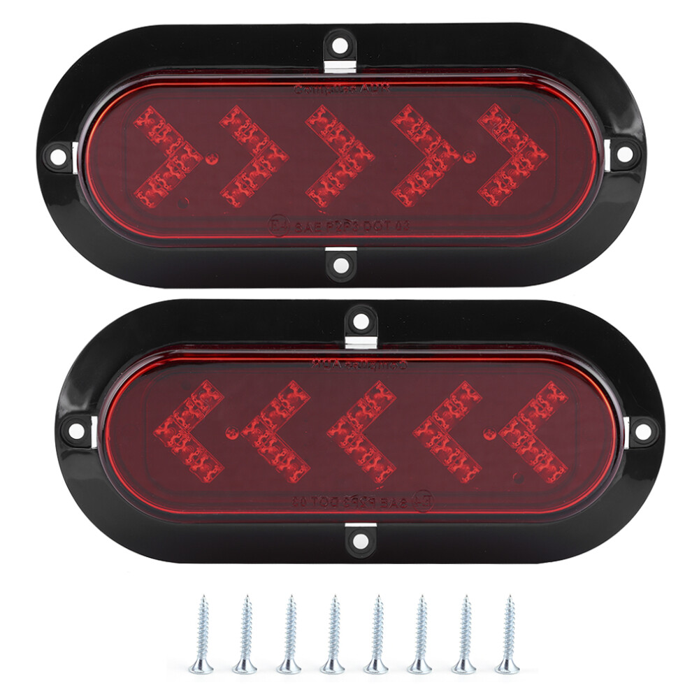 Waterproof Led Trailer Brake Surface Mount Design Ultra Slim Dot Compliant Ip67 Rated High Brightness Tails 4 Boats Trucks Trailers W/ Light/Red 9139052885684