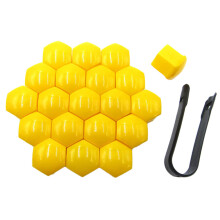 Stofbeschermkapjes voor autowielbouten, krasbestendige zeskantige plastic wielmoerdoppen met eenvoudige installatie voor uiteenlopende toepassingen.