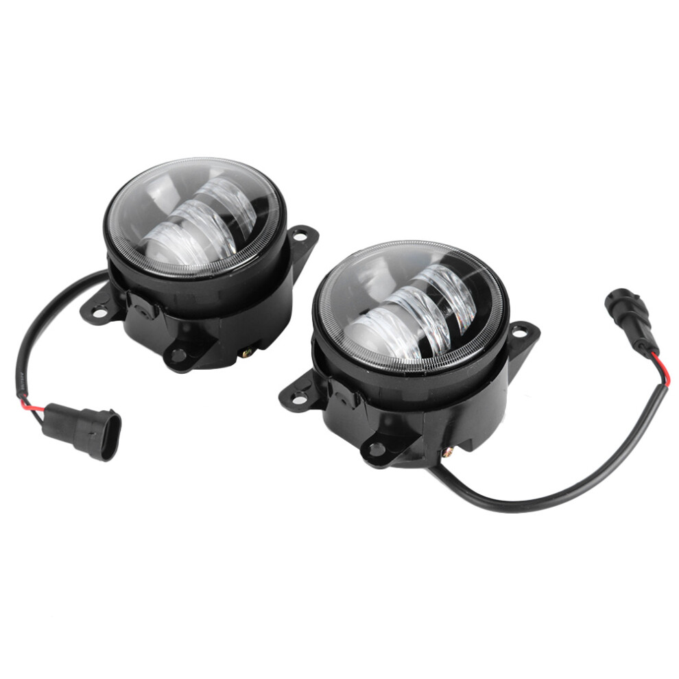 High Power Led Fog Lights Compatible W/ J'eep Wrangler Xenon Fog Lamp Long Distance Visibility Improved Driving Safety Pollution Free Noise White 9139052885882