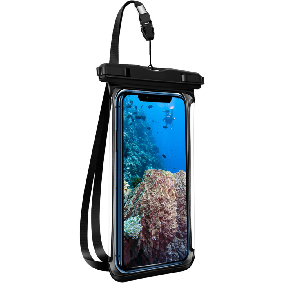 Secure Waterproof Phone Pouch, Three Dimensional Molding Design Ensures Excellent Waterproof Protection, Universal Size With Ultra Clear Windows And S 9486358061350