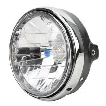 Faro a LED con indicatori di direzione, faro rotondo ad alte prestazioni per moto, faro retrò impermeabile ad alta luminosità, facile da installare