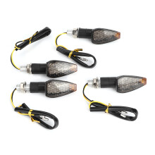 LED-Blinker, gelb, Motorradblinker, universell passend, wasserdicht, Mini-Stiel, Pfeilform, superhelle LED, Gummischaftanschluss