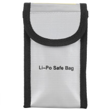Draagbare, brandveilige container voor het opladen van LiPo-batterijen, explosiebestendige tas met hittebestendig materiaal voor het veilig opbergen