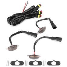 Luzes de circulação diurna externas para caminhões Ford, luz de grade LED com chicote elétrico, acessórios automotivos à prova de poeira e