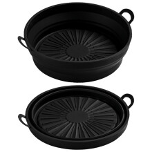 Multifunktionale Küchenaccessoires: Silikon-Einsätze für Heißluftfritteusen – antihaftbeschichtet, hitzebeständig, BPA-frei, lebensmittelecht,