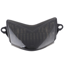Motorcykel LED-bremselys med blinklys, Plug & Go-teknologi baglygte med røget linse4Kawasaki ZX-6R636 599ZX-10R2006-2007, høj luminans lang