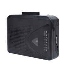 Portable cassette player with AM/FM radio, dual power supply, and strong signal reception, for music and news enthusiasts. Ref: 7102