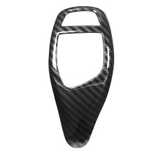 Carcasa de pomo de palanca de cambios con patrón de fibra de carbono, accesorio interior de lujo compatible con modelos BMW, cubierta autoadhesiva