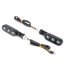 LED-Motorradblinker, superhell, integriertes Design, Brems- und Rücklicht, bernsteinfarben, Mini-Größe, universell passend für Roller, Quads,