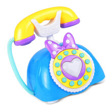 Interactive Children's Toy with English and Chinese Language Education Picture, Small Plastic Phone for Children Available Blue