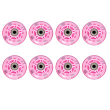 Inline Wheels with Bearings, 8 Pack Luminous Flashing Inline Spare Wheel Luminous Wheels LED Flash Flashing Spare Wheel 64/72mm d 70MM
