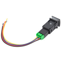 LED-indicatielampjes voor autogebruik, drukknopschakelaar, 4-polig, 12V met verlichte achtergrond, compatibel met mistlampen, DRL