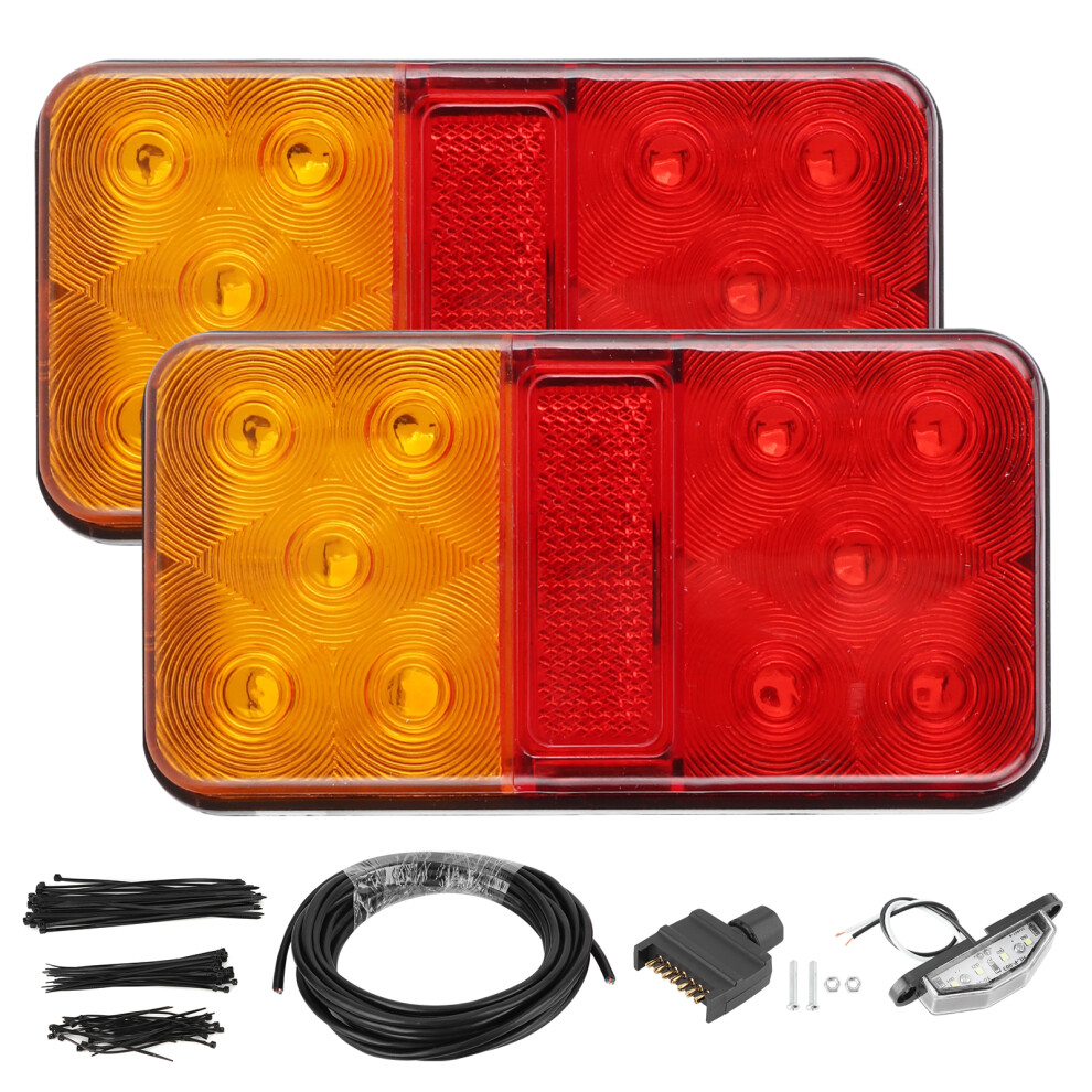Waterproof Led Tail 4 Trailers Led Tail Bright Energy Efficient Turn Signal Indicator Stop Brake Reverse Universal Fit Light 9139052886582