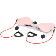 Waist Twister Exercise Board with Loop Resistance Bands Sports Fitness Equipment for Weight Loss and Foot Massage 53.535.5CM Rose