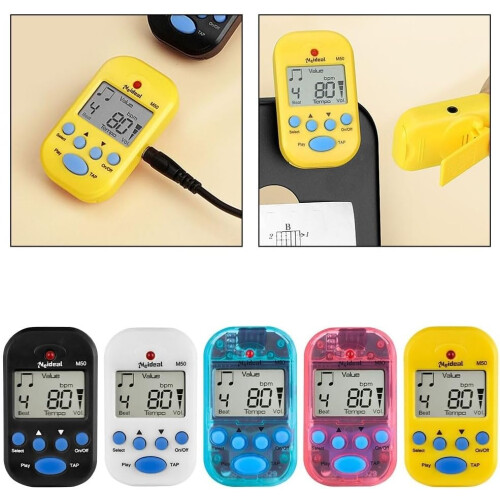 Mini Metronome Digital Rhythm Metronome with Easy Settings String Instruments Mini Metronome Digital with Speaker Multifunctional (Red) 2